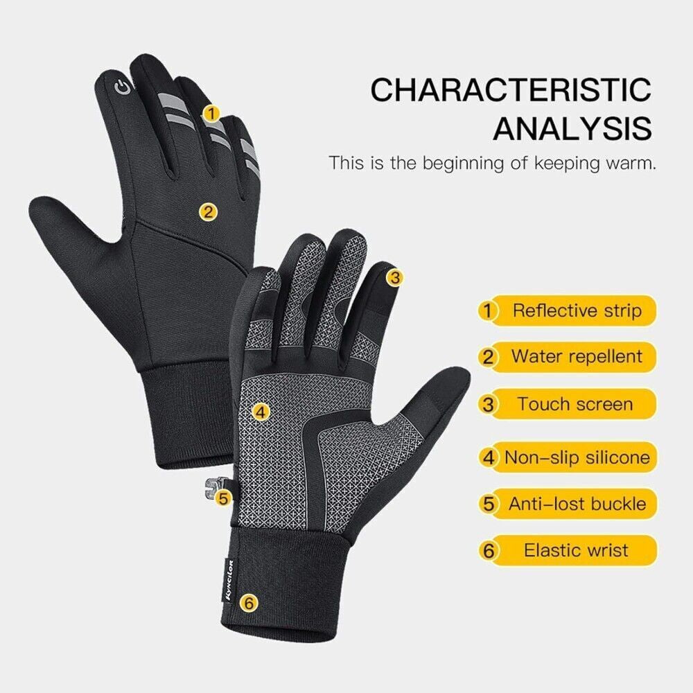 Women Men Winter Thermal Windproof Waterproof Touch Screen Warm Gloves Mittens