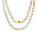 10K Yellow Gold 7.5Mm Monaco Miami Cuban Diamond Cut Pave Link Chain Necklace, Mens Jewelry Fancy 18" - 30"