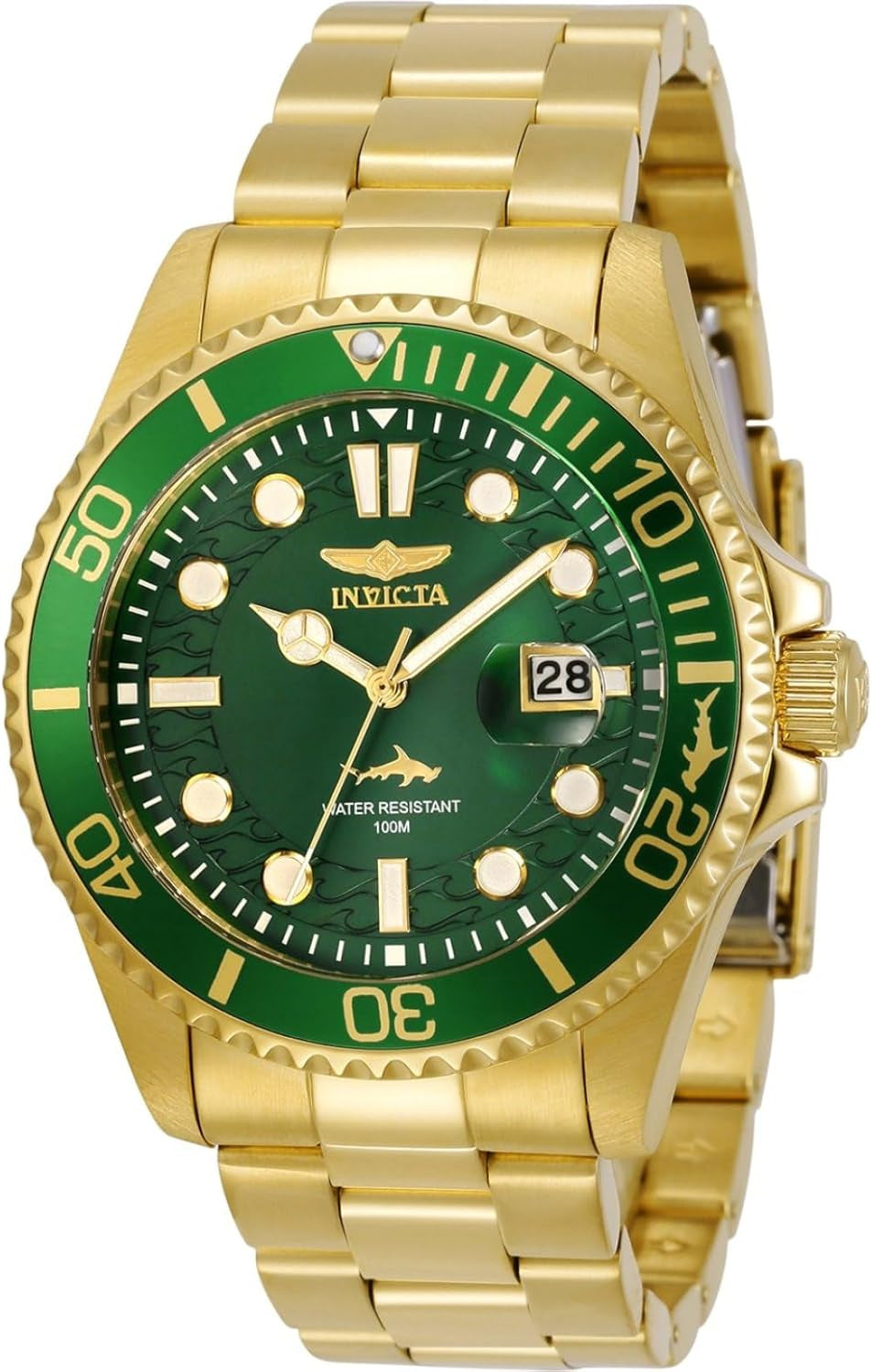 Mens Pro Diver Quartz Watch, Gold, 30027