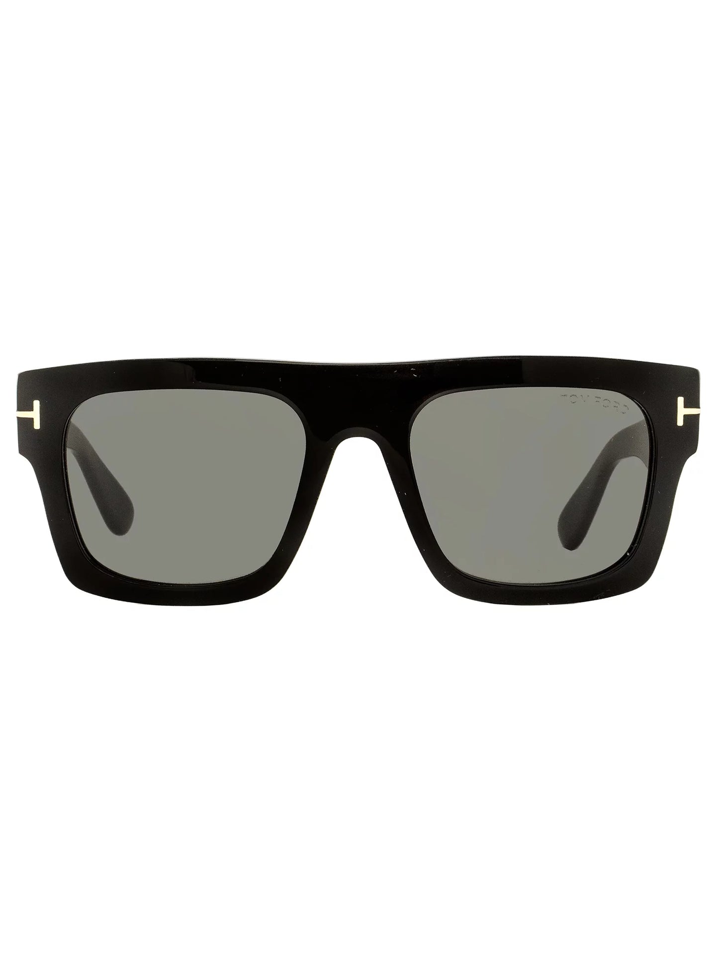 Fausto FT0711 01A Shiny Black Smoke 53 Mm Men'S Sunglasses