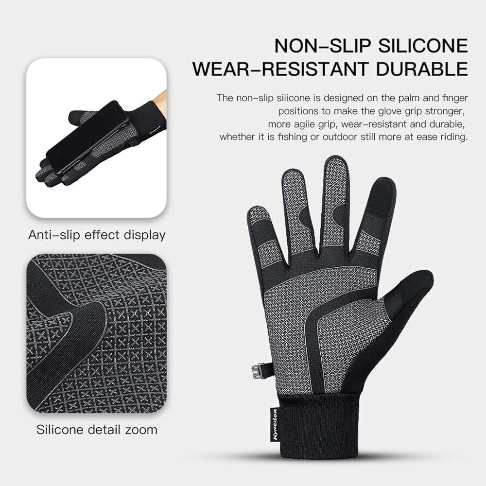 Women Men Winter Thermal Windproof Waterproof Touch Screen Warm Gloves Mittens