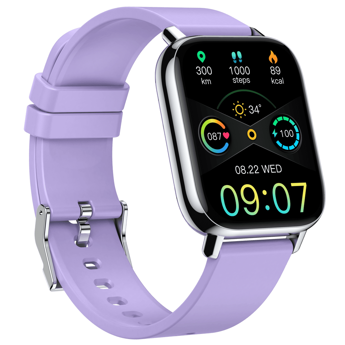 Smart Watch for Men Women, Fitness Tracker Screen Smartwatch Fitness Watch, Sleep Monitor, Pedometer, IP67 Waterproof Activity Tracker for Android Ios, Purple