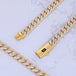 10K Yellow Gold 7.5Mm Monaco Miami Cuban Diamond Cut Pave Link Chain Necklace, Mens Jewelry Fancy 18" - 30"