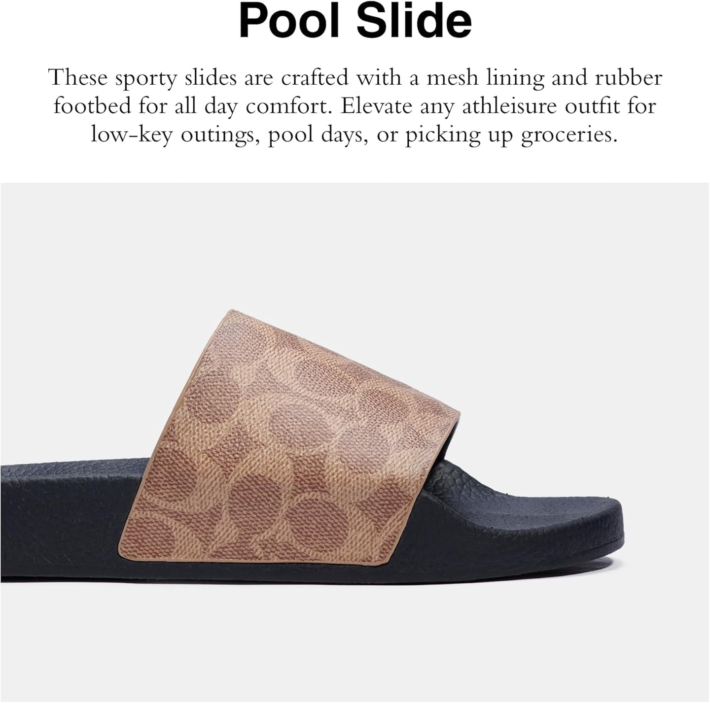 Men'S Signature Coated Canvas Pool Slide