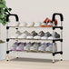 3 Tier Shoe Rack, Stackable Metal 9 Pairs Shoes Organizer Storage Shelf for Closet Door Entryway