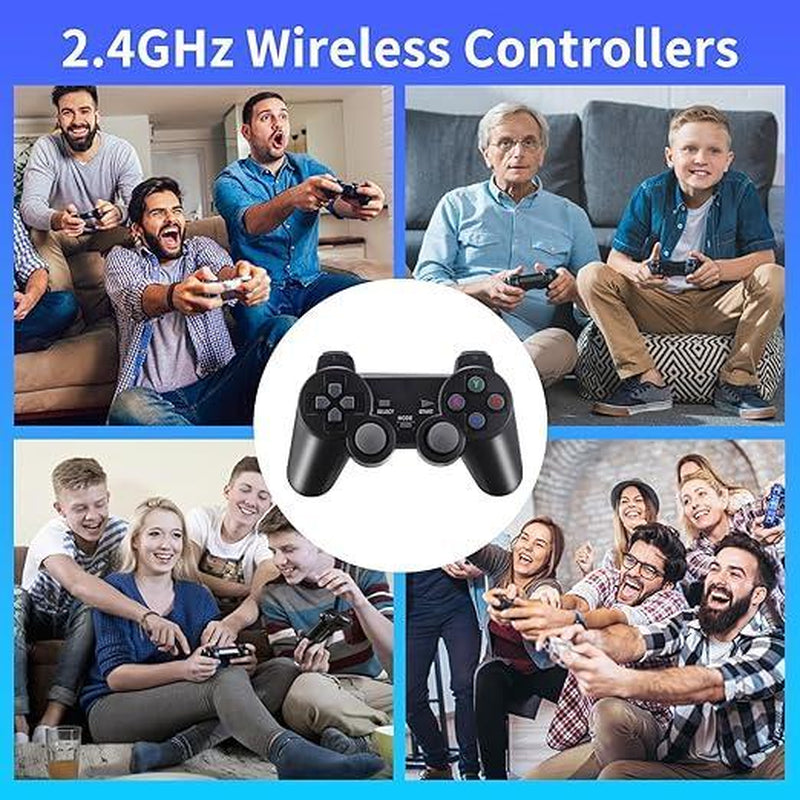 2024 NEW Retro Game Console, Nostalgia Stick Game,Retro Game Stick,Plug and Play Video Game Stick Built in 20000+ Games, High Quality Output, 9 Classic Emulators, Dual 2.4G Wireless Controllers-64G