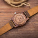 UWOOD Natural Walnut Sandal Wood Watch Genuine Leather Strap Men Wooden Watch