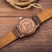 UWOOD Natural Walnut Sandal Wood Watch Genuine Leather Strap Men Wooden Watch