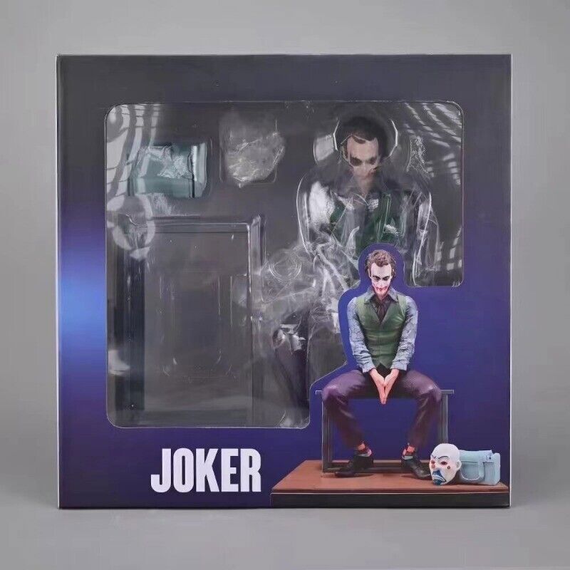 DC Comics Batman Dark Knight Heath Ledger Joker Chair Action Figure Statue Boxed